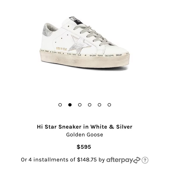 Hi Star Sneaker in White & Silver 38 - Picture 3 of 8